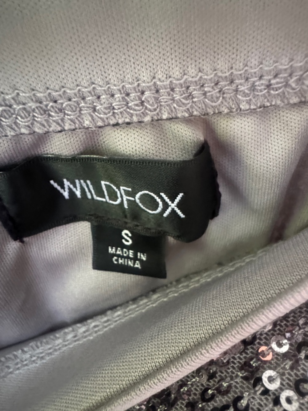 Wildfox Silver Sequined Ruched Midi Skirt - Picture 4 of 5